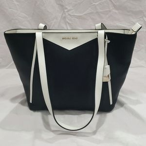 Navy Blue and White Micheal Kors Purse